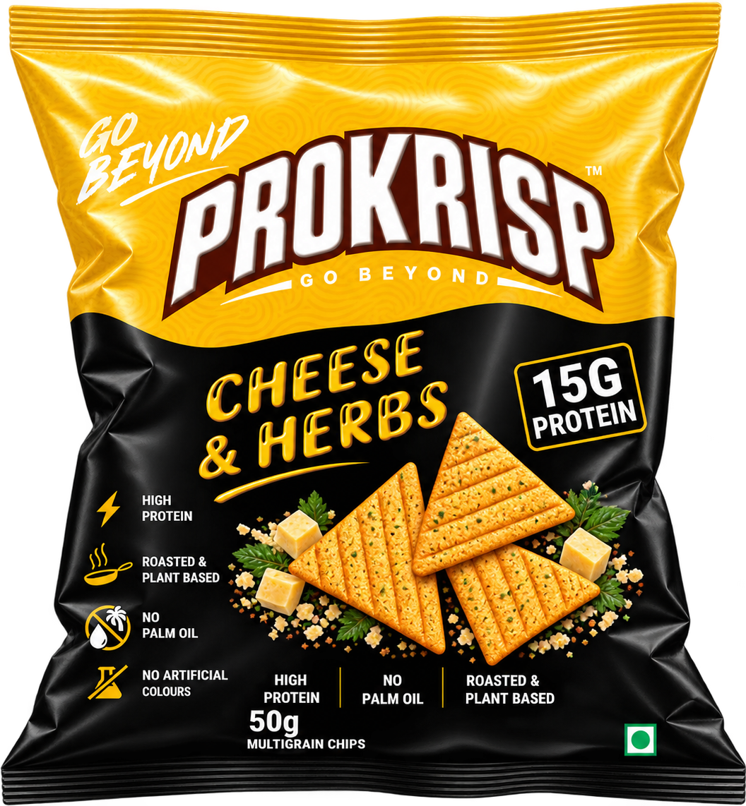 PROKRISP CHEESE & HERBS 50G MULTIGRAIN CHIPS